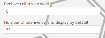 Cell border width in pixels and the number of posts to show by default